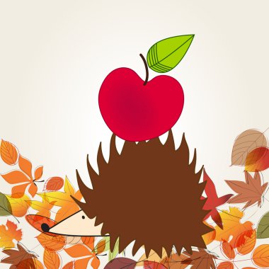 sevimli kirpi elma ile