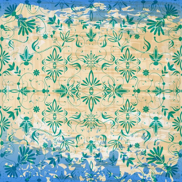 Бесшовный винтажный цветочный фон — стоковый вектор