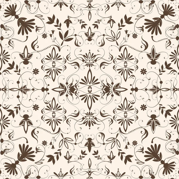 Fond floral vintage sans couture — Image vectorielle