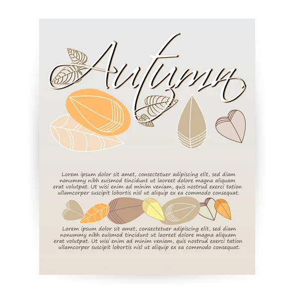 Illustration de feuilles d'automne colorées — Image vectorielle