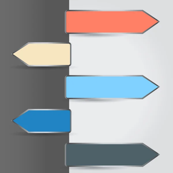 モダンなデザイン テンプレートの図μενού πλοήγησης - 6 χρώματα — ストックベクタ