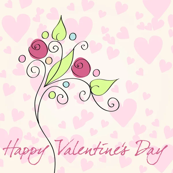 Cute Valentine's Day illustration — Stock Vector