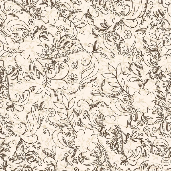 Fondo floral vintage sin costuras — Archivo Imágenes Vectoriales