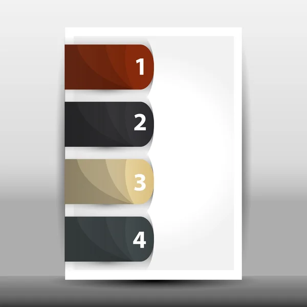 モダンなデザイン テンプレートの図μενού πλοήγησης - 6 χρώματα — ストックベクタ