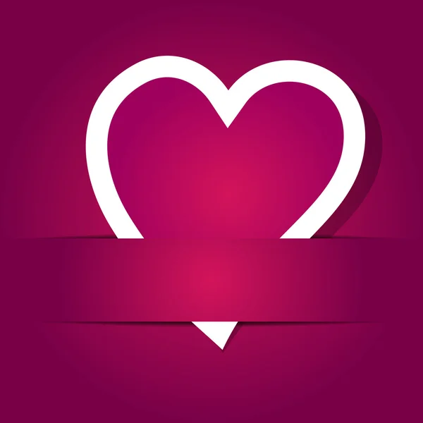 Romantik arka plan ile kalp resmi — Stok Vektör