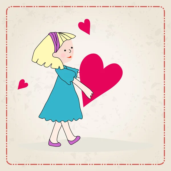 Carte mignonne Saint-Valentin — Image vectorielle