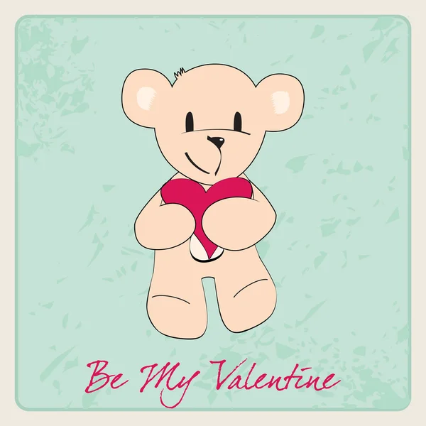 Leuke romantische teddy bear — Stockvector