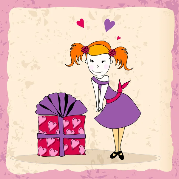 Carte mignonne Saint-Valentin — Image vectorielle