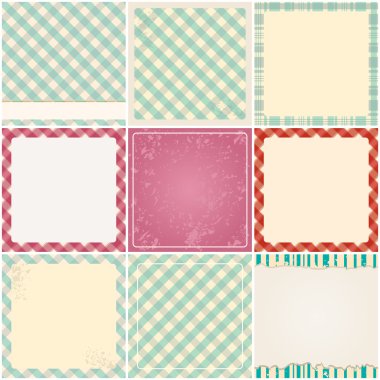 9 retro, vintage arka kümesi