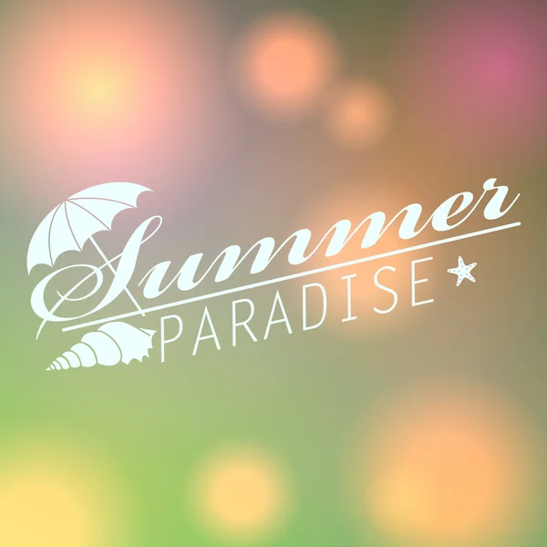 Summer background with text — Stock Vector