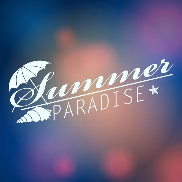 Summer background with text — Stock Vector