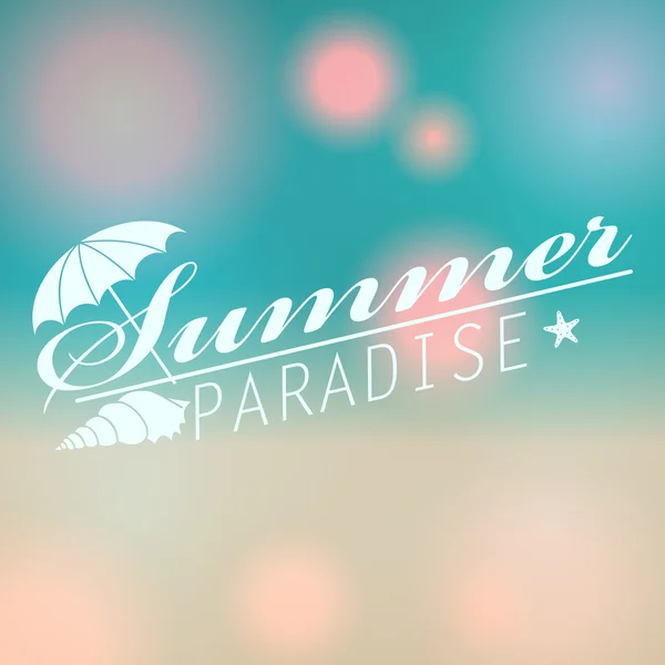 Summer background with text — Stock Vector