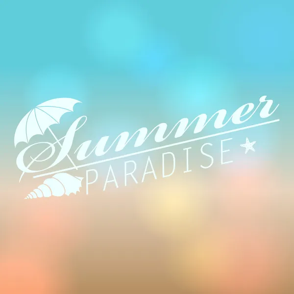 Summer background with text — Stock Vector