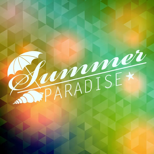 Summer background with triangles and text — Stock Vector