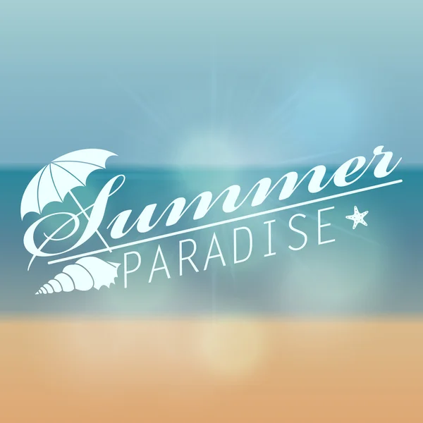 Summer background with text — Stock Vector