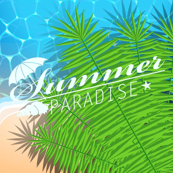 Summer background with text — Stock Vector