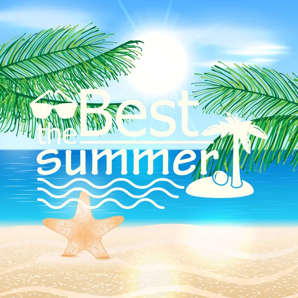 Summer background with text — Stock Vector