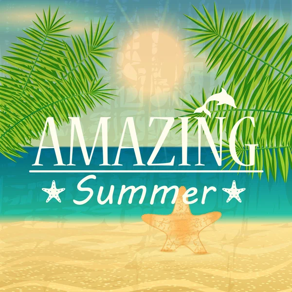 Summer background with text — Stock Vector