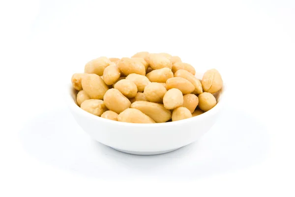 Salted peanuts. Nuts in a Small Bowl — Stock Photo, Image