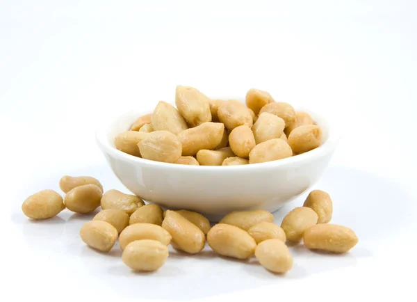 Salted peanuts. Nuts in a Small Bowl — Stock Photo, Image