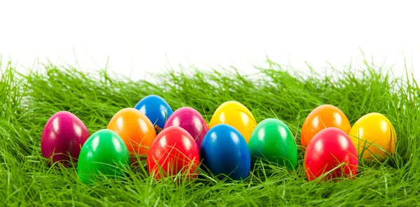 Easter eggs in Fresh Green Grass . — Stock Photo, Image