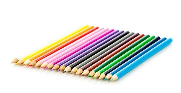 色が白い背景で隔離の鉛筆。多くの異なるコル — ストック写真