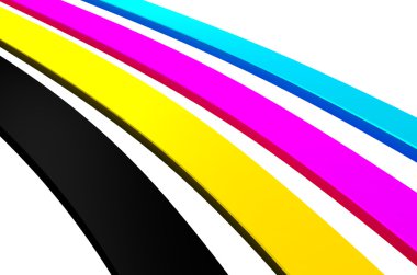 CMYK geçmişi. CMYK konsepti.