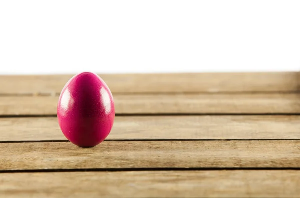 Colorful easter eggs on old wooden background. Easter concept. — Stock Photo, Image