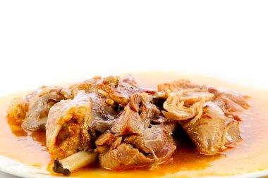 Beyaz arka plan üzerinde izole domuz knuckle