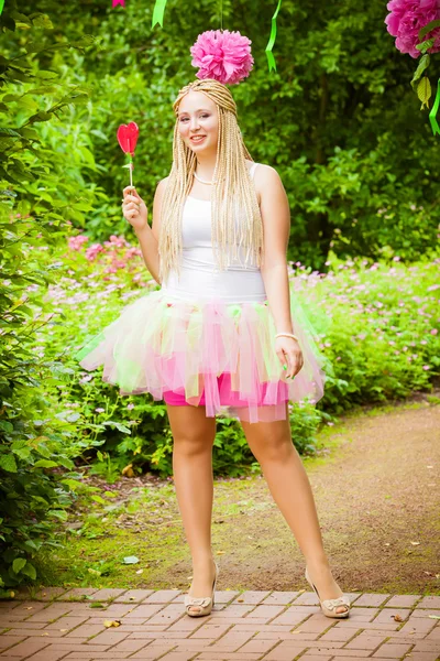 Summer girl portrait. beautiful girl. Sweet candy girl — Stock Photo, Image