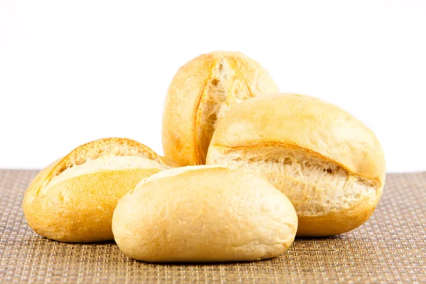 Bread on a white background. delicious buns isolated on white — Stock Photo, Image