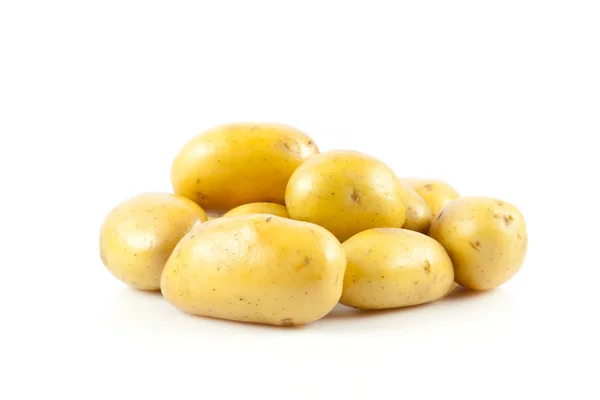 Fresh potatoes on a white background. — Stock Photo, Image