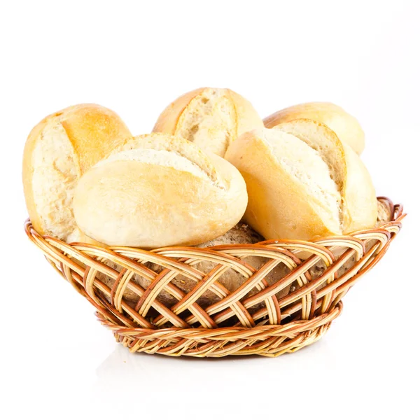 Bread on a white background. delicious buns isolated on white — Stock Photo, Image