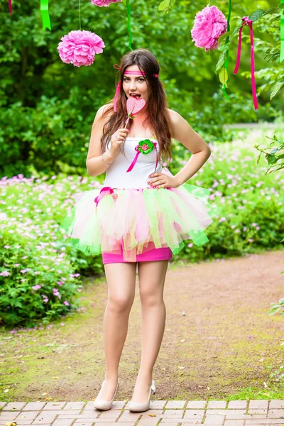 Summer girl portrait. beautiful girl. Sweet candy girl — Stock Photo, Image