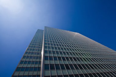 ofis binaları. gökdelenlerin modern Cam silhouettes