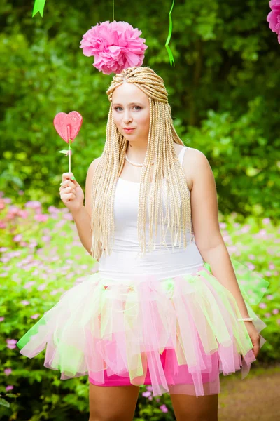 Summer girl portrait. beautiful girl. Sweet candy girl — Stock Photo, Image