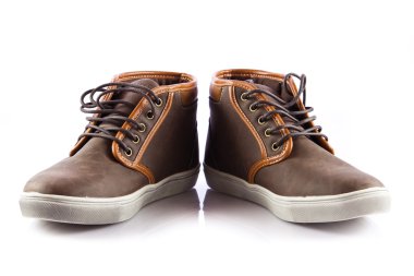 men's shoes on white background. Male shoes over white