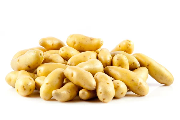 Fresh potatoes on a white background. — Stock Photo, Image