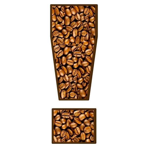Número de granos de café en blanco . — Foto de Stock