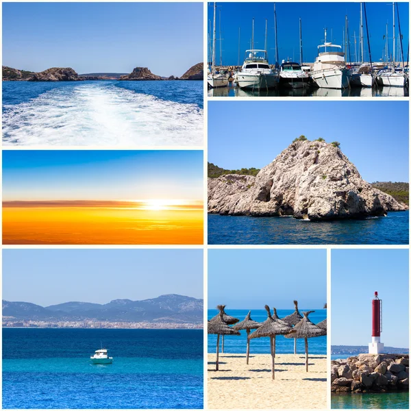 Collage de fotos tema de verano. collage de viaje —  Fotos de Stock