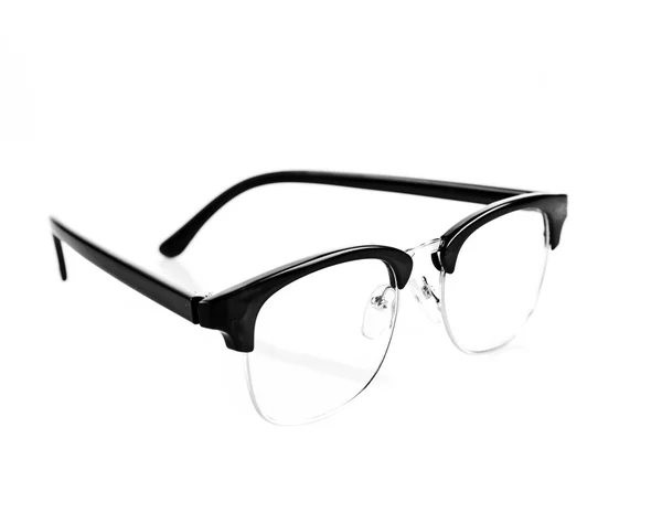 Lunettes pour les yeux noirs isolées sur blanc. lunettes noires sur un b blanc — Photo