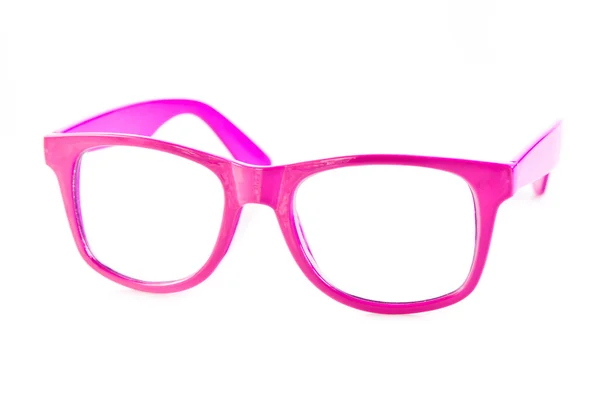 Roze bril geïsoleerd op wit — Stockfoto