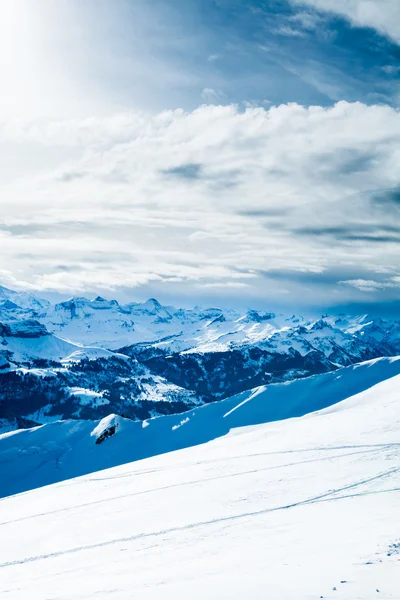 Winter landscape. winter mountains landscape. Beautiful winter — Stock Photo, Image