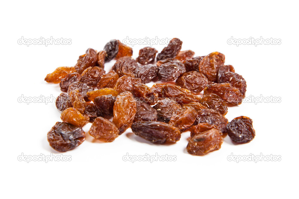 raisins isolated on white background