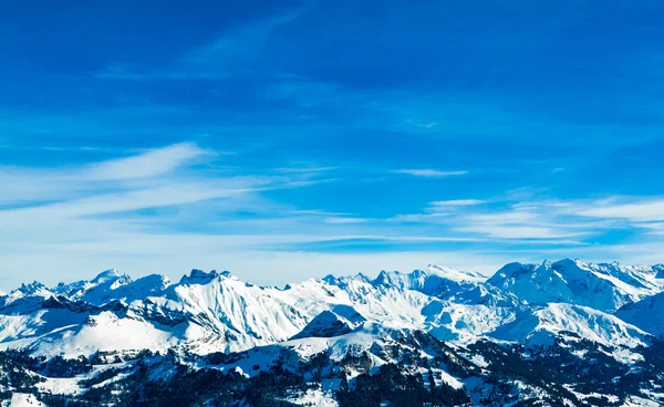 Alpen Berglandschaft. Winterlandschaft Stockbild