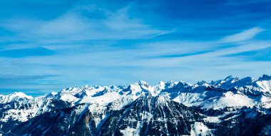 Alp dağ manzarası. Kış manzarası