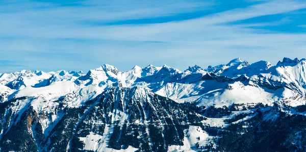 Alpes paisagem de montanha. Paisagem inverno — Fotografia de Stock