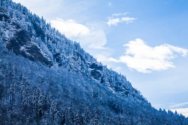 Güzel kış manzara dağlarda. dağ alan t — Stok fotoğraf