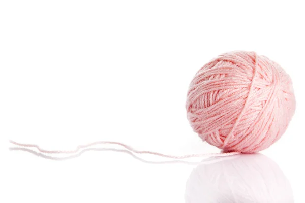 Ball of yarn on white background — Stock Photo, Image