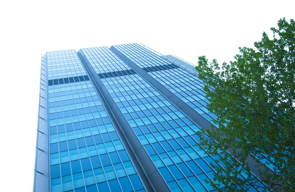 Edificio abstracto. pared de cristal azul de rascacielos — Foto de Stock